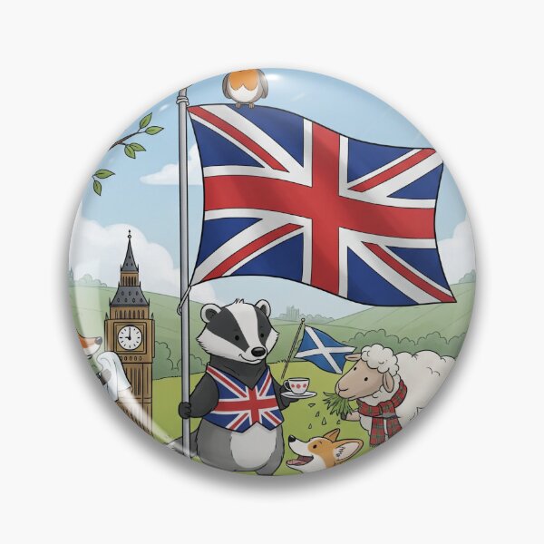 Item preview, United Kingdom Flag with Animals designed and sold by Barnsey.