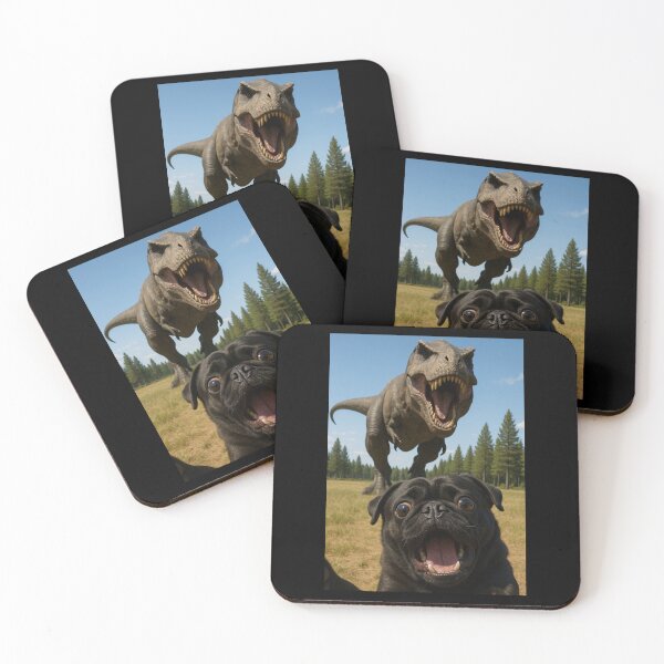 Item preview, Funny Black Pug Dinosaur Trex Animal Lover Boys Girls Kids designed and sold by rafaeltto.