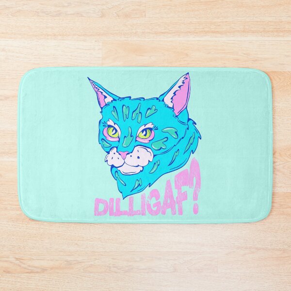 Item preview, feisty cat - spicy cat - dilligaf? - unimpressed blue cat designed and sold by crestfallenmermaid.