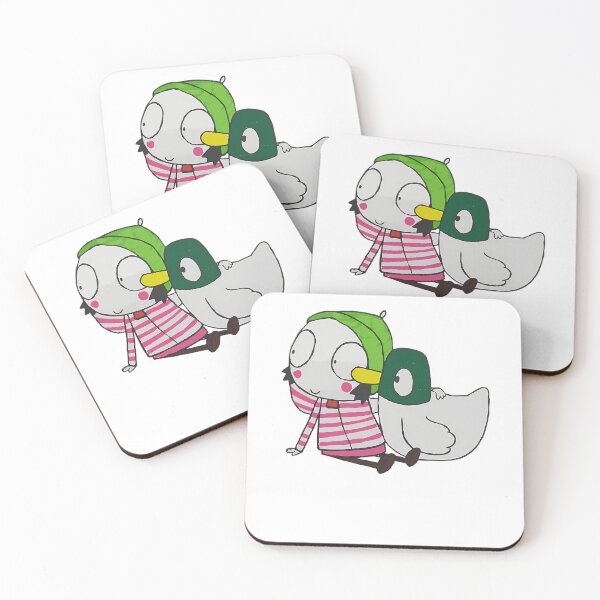 Item preview, Vintage Cute Girl Cartoon and Pet Duck Her Friend Little designed and sold by WittEstella86.