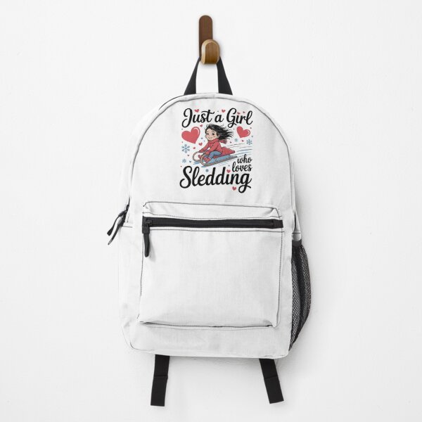Item preview, Just a Girl Who Loves Sledding – Winter Sports Fun designed and sold by Jollys-ArtShop.