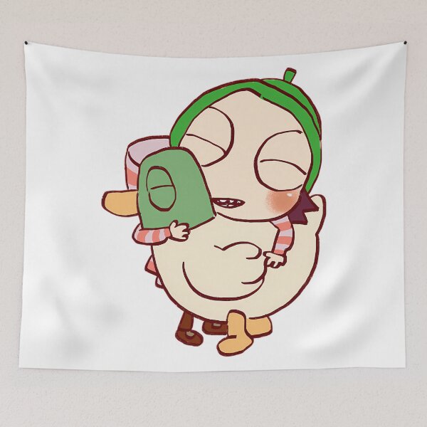 Item preview, Cute and Pet Girl Her Friend Duck Cartoon Little Vintage designed and sold by WittEstella86.