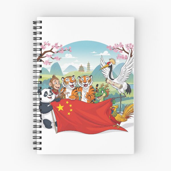 Item preview, Chinese flag with animals designed and sold by Barnsey.