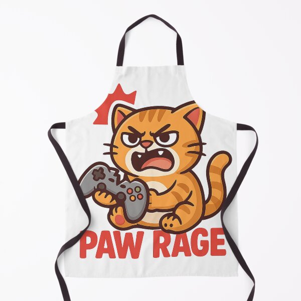 Item preview, Funny Rage Quit Cat – Cute Cartoon Gamer Cat with "Paw Rage" designed and sold by MeowLaugh.