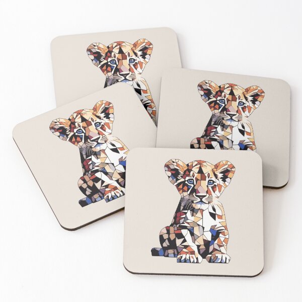 Item preview, lion cub mosaic designed and sold by designmari.