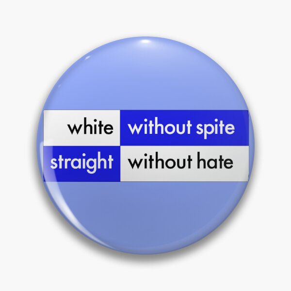 Item preview, white without spite, straight without hate, blue version designed and sold by mntimg.