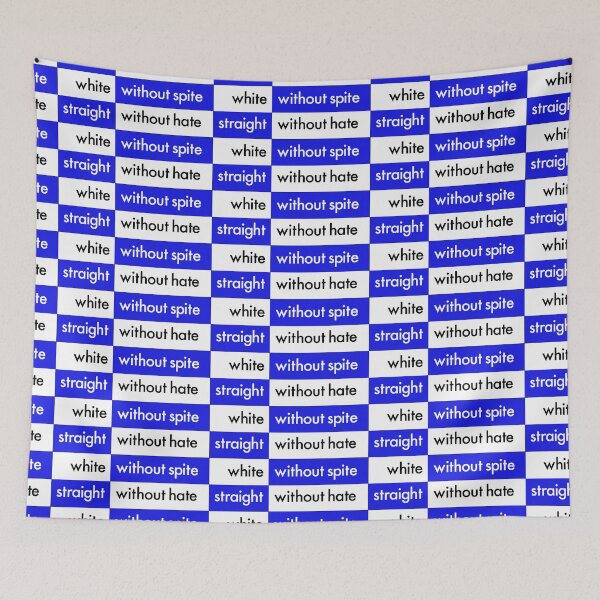 Item preview, white without spite, straight without hate, blue version designed and sold by mntimg.