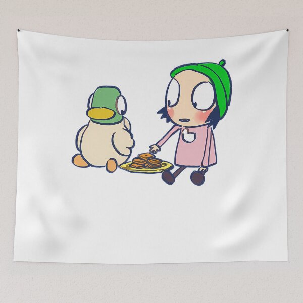 Item preview, Cute Little Girl Vintage Duck Her Pet and Cartoon Friend designed and sold by WittEstella86.