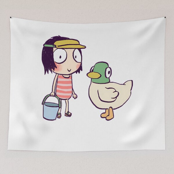 Item preview, Vintage Friend Little Girl Her Pet Cute and Duck Cartoon designed and sold by WittEstella86.