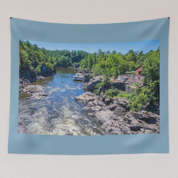 Item preview, St. Croix River with Taylors Falls Queen and Taylors Falls Princess Riverboats with River Rock Patio designed and sold by LINDA MCKUSICK.