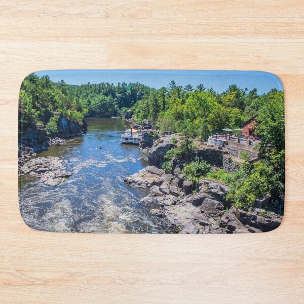Item preview, St. Croix River with Taylors Falls Queen and Taylors Falls Princess Riverboats with River Rock Patio designed and sold by LINDA MCKUSICK.