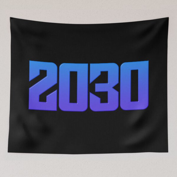 Item preview, 2030, Epic Blue Typography  designed and sold by Memes N Lore .
