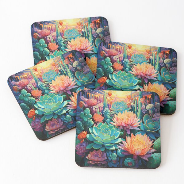 Item preview, Fantasy Succulents And Colorful Cactus Garden Exotic Art designed and sold by DEC02.