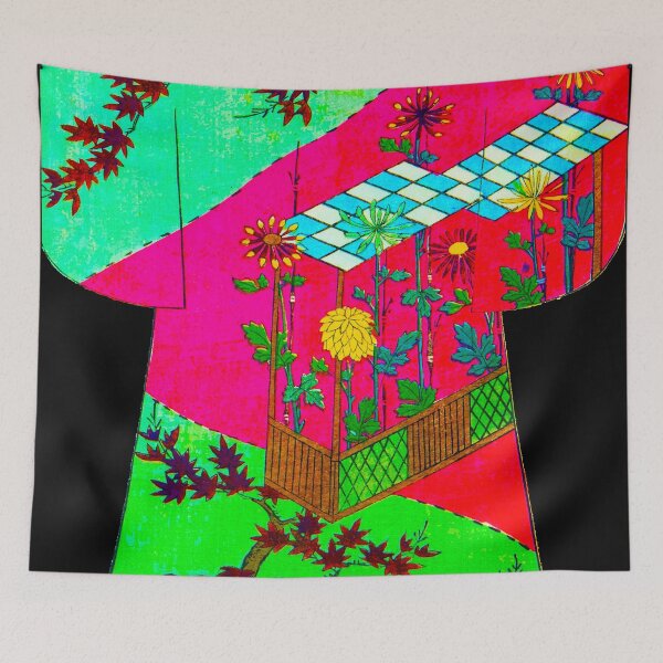 Item preview, Chrysanthemums Beneath Maple Boughs - V2 designed and sold by WheelieGdArt.