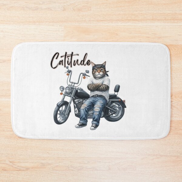 Item preview, Cool Cat Attitude Motorcycle Tee - Unisex Jersey T-Shirt, Cat Lover Gift, Biker Shirt, Funny Pet Apparel, Casual Wear designed and sold by Myrtle Rose Designs.