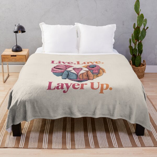 Item preview, Live Love Layer Up – Cozy Winter Fashion Quote designed and sold by Jollys-ArtShop.