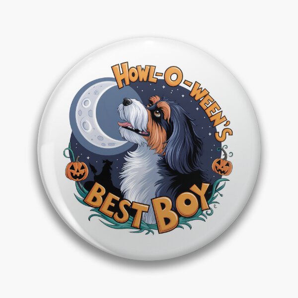 Item preview, Howl-o-ween’s Best Boy | Funny Halloween Bernedoodle Dog Lover designed and sold by CuteDesignables.