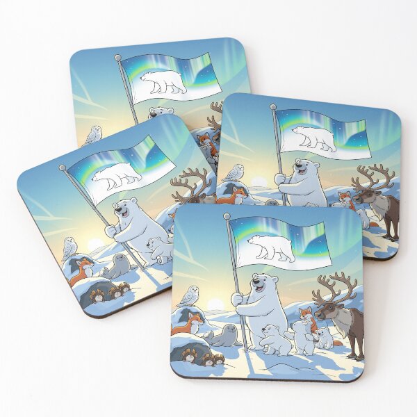 Item preview, Arctic Flag with Animals designed and sold by Barnsey.