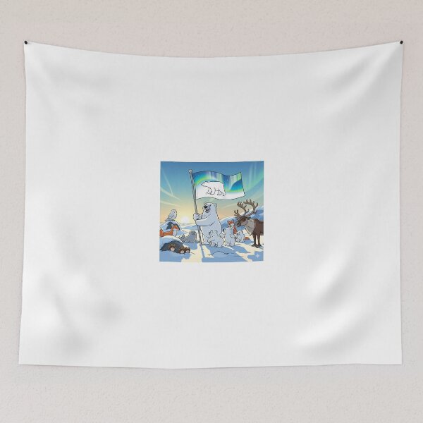 Item preview, Arctic Flag with Animals designed and sold by Barnsey.