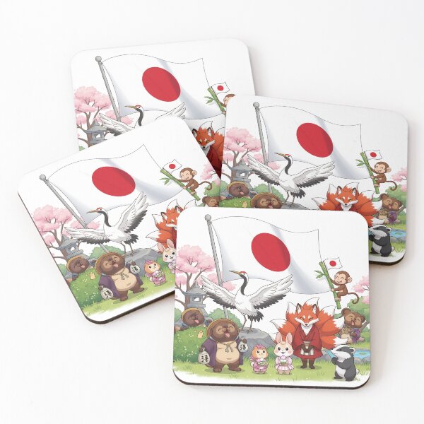 Item preview, Japenese Flag with animals designed and sold by Barnsey.