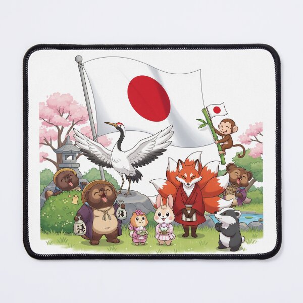 Item preview, Japenese Flag with animals designed and sold by Barnsey.