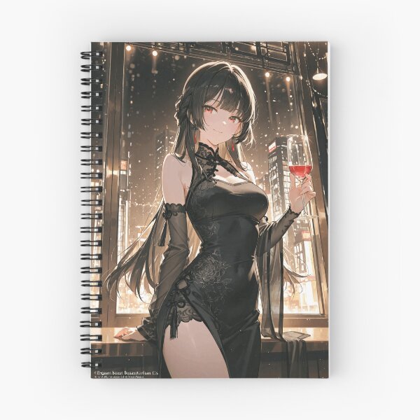 Item preview, Elegant Girl in Black Cheongsam with Wine Glass Poster designed and sold by SEIMEI2025.