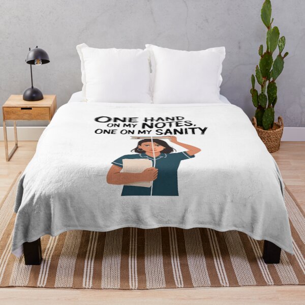 Item preview, One Hand on My Notes, One on My Sanity | Funny Student Nurse Life designed and sold by CuteDesignables.