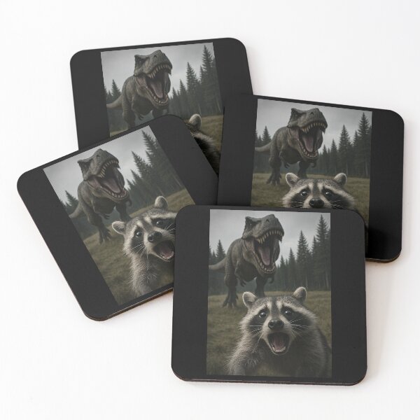 Item preview, Funny Raccoon Dinosaur Animal Lover Trex Boys Girls Kids designed and sold by rafaeltto.