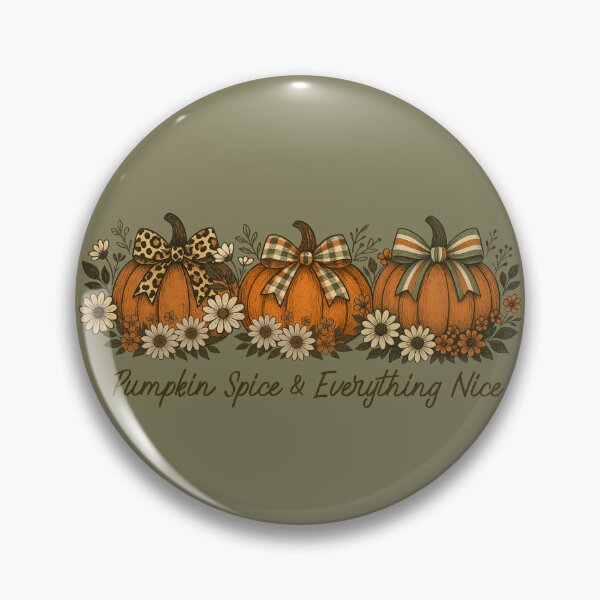 Item preview, Pumpkin Spice & Everything Nice – Bow Pumpkins & Daisies designed and sold by MvuuStudio.