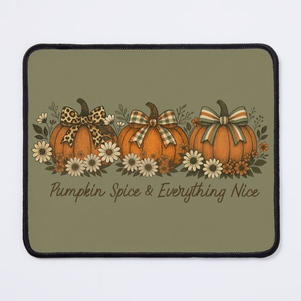 Item preview, Pumpkin Spice & Everything Nice – Bow Pumpkins & Daisies designed and sold by MvuuStudio.