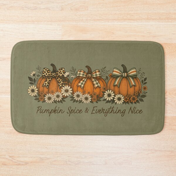 Item preview, Pumpkin Spice & Everything Nice – Bow Pumpkins & Daisies designed and sold by MvuuStudio.
