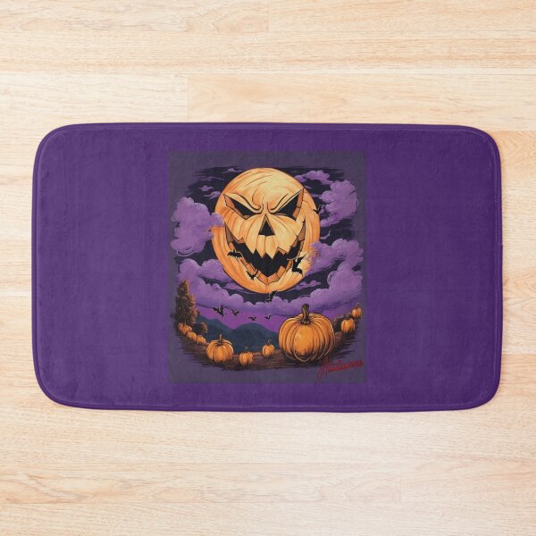 Item preview, "Enchanted Halloween Night: Giant Pumpkin Moon and Bats" designed and sold by Artisticanvas.