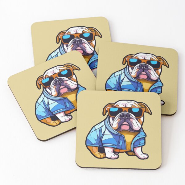 Item preview, cool dog geometric mosaic designed and sold by designmari.