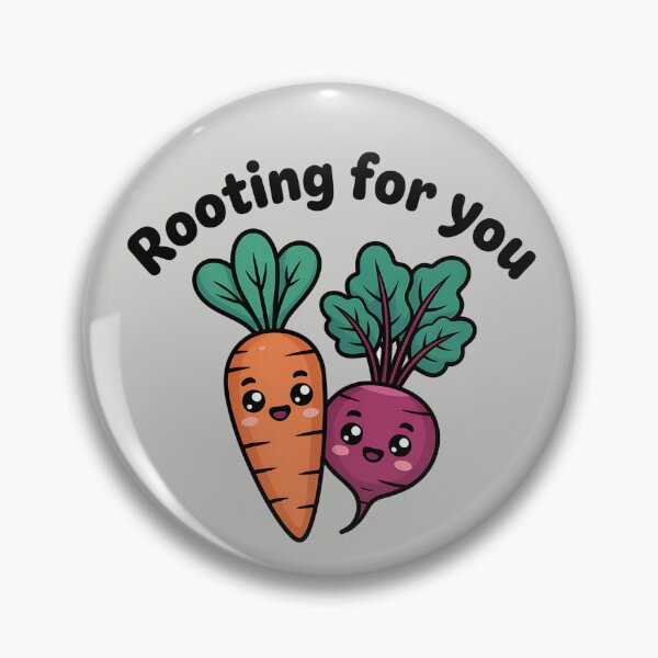 Item preview, Rooting for You, Cute Kawaii Foodie Veggie Pun designed and sold by Bliss Find And Design.