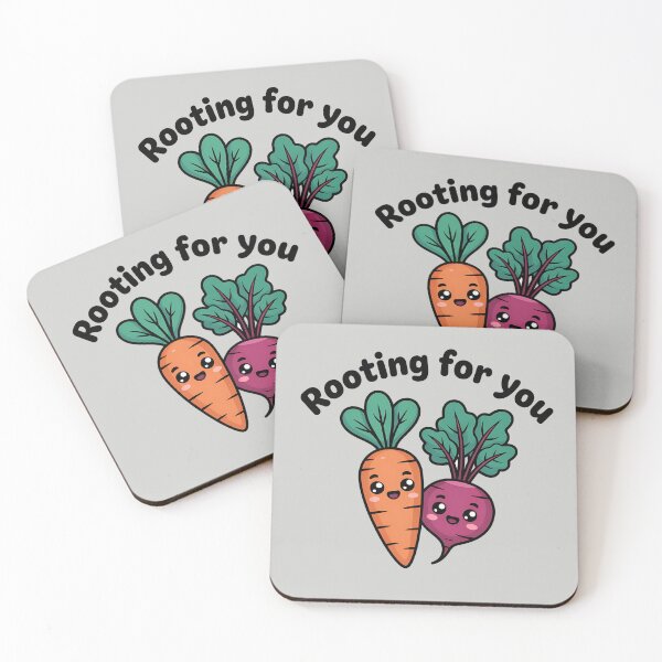 Item preview, Rooting for You, Cute Kawaii Foodie Veggie Pun designed and sold by Bliss Find And Design.
