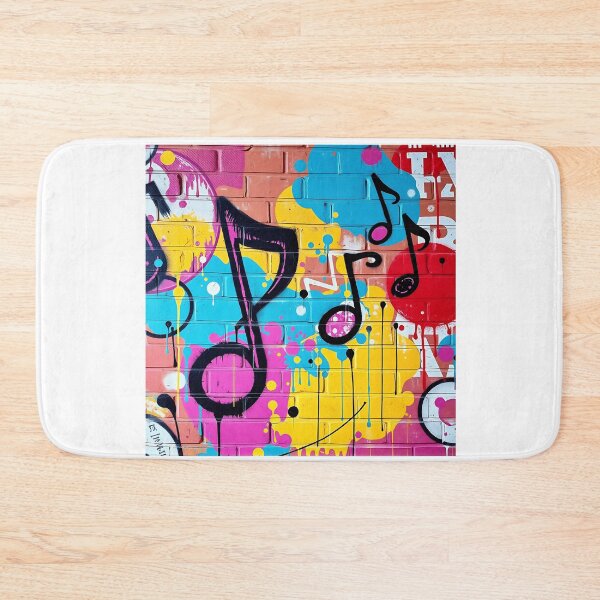 Item preview, Vibrant Musical Notes Street Art designed and sold by sharon1210.