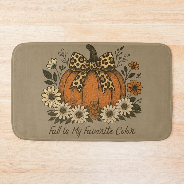Item preview, Fall Is My Favorite Color – Leopard Bow Pumpkin designed and sold by MvuuStudio.