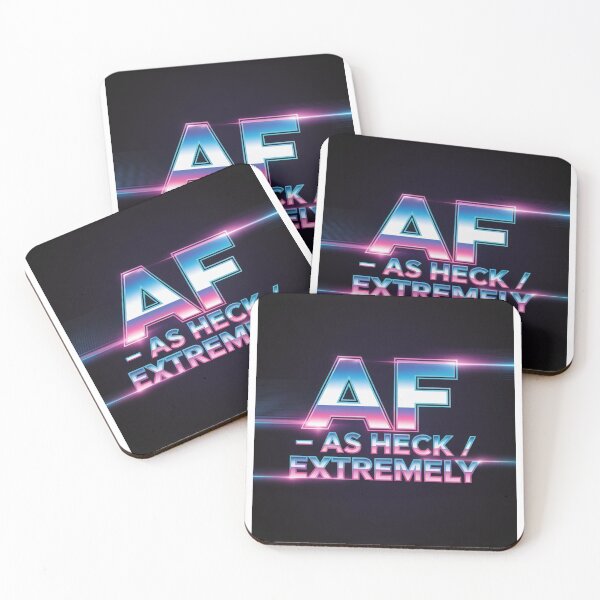 Item preview, AF Slang Neon Design – As Heck Extremely Funny T-Shirt, Poster & Wall Art designed and sold by GRAPHIX444.