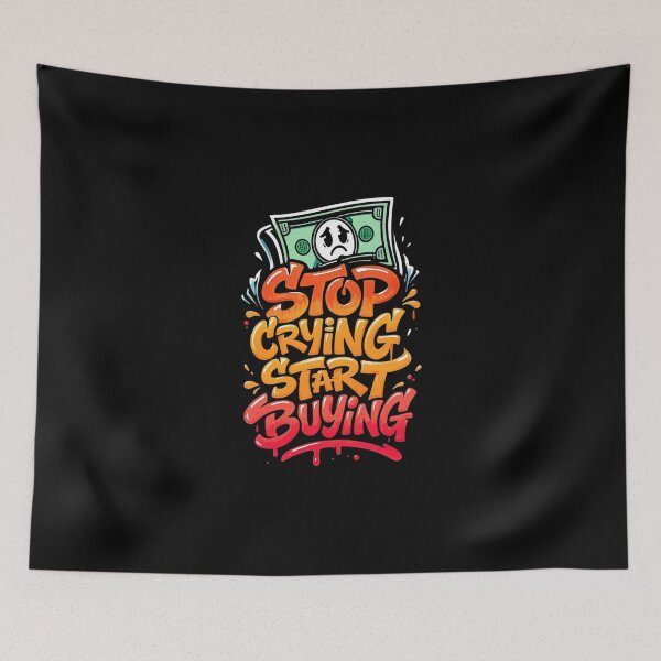 Item preview, Bitcoin Stop Crying Start Buying Graffiti Design designed and sold by RadDeck.