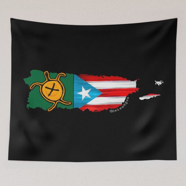Item preview, El Carey Puerto Rico Flag Map Taino Turtle Symbol Boricua designed and sold by SoLunAgua ..