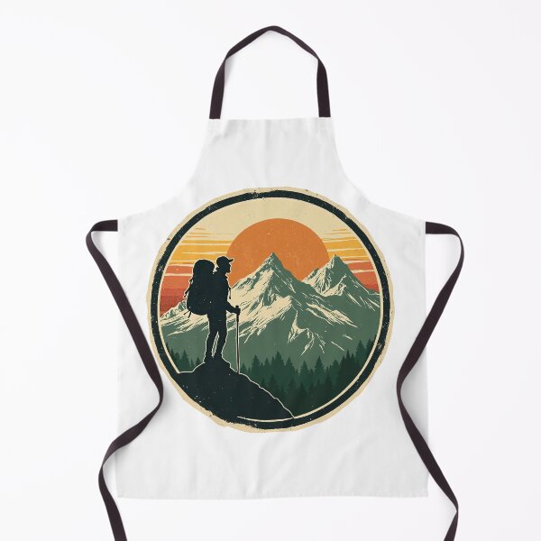 Item preview, Hiking Badge Vintage Retro Sunset | Mountain Explorer Silhouette Backpacker Adventure Logo Design designed and sold by VividByAmani.