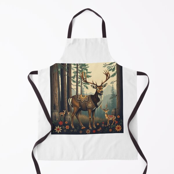 Item preview, Nordic Deer with Folkloric Forest Motifs designed and sold by sharon1210.