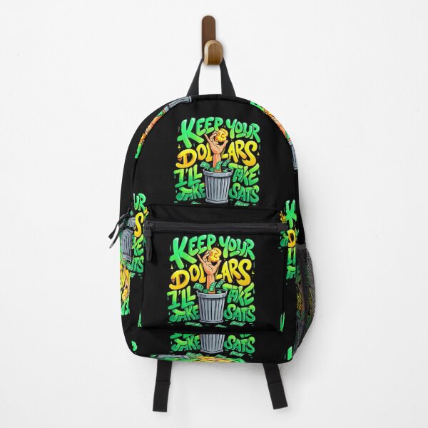 Item preview, Bitcoin Keep Your Dollars I’ll Take Sats Graffiti Design designed and sold by RadDeck.