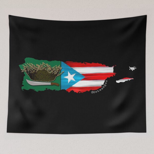 Item preview, El Jíbaro Puerto Rico Flag Map Boricua Pava Hat designed and sold by SoLunAgua ..