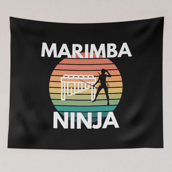 Item preview, Marimba Ninja Percussionist Musician Marching Band Humor designed and sold by ConsuelCarter.