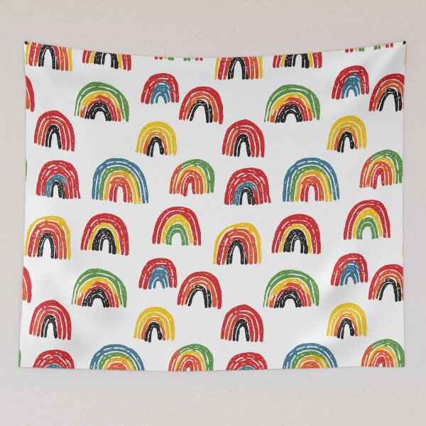 Item preview, Playful Crayon Rainbow Pattern designed and sold by Prismatect.