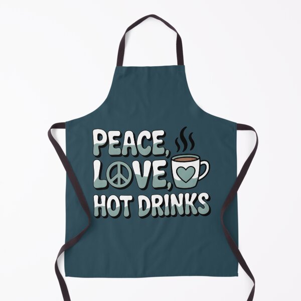 Item preview, Peace Love Hot Drinks – Cozy Winter Quote designed and sold by Jollys-ArtShop.