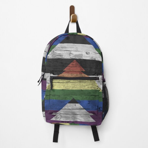 Item preview, Ally Pride Flag Rainbow Distressed Wood Grain designed and sold by TackyTime.
