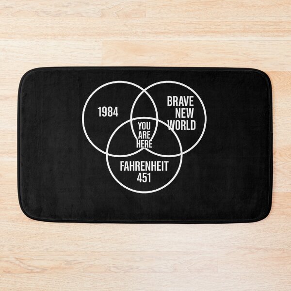 Item preview, Dystopian Venn Diagram Sticker – 1984, Brave New World, Fahrenheit 451 designed and sold by Evanka.
