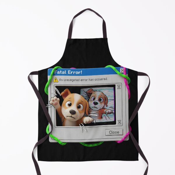 Item preview, Fatal Error Dog | Retro Glitch Sticker designed and sold by WHITE FLAME PRINTS.